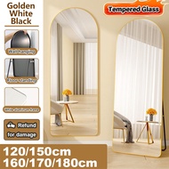 【Quality Assurance】180*80cm Arch Cermin Panjang Cermin Tempered Glass Dinding& Stand 2in1 Standing M