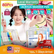 Enmy Acrylic Marker Pen Acrylic Paint Drawing Colouring Painting Art Arcylic Markerpen Kids 60/80 Co