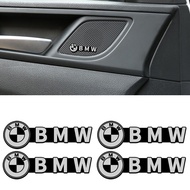 [Ready Stock] 4/1PCS Aluminum Car Speaker Sticker Universal Auto Audio Badge Decal Music Player Emblem Decoration for BMW F10/F30/F45/F46/F48/G30/X1/X2/X3/X5/X6 Car Accessories