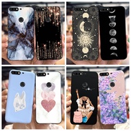 Soft Casing For Huawei Nova 2 Lite Case LDN-L21 Fashion Marble Moon Back Cover For Huawei Y7 Prime 2018 Honor 7C Phone Case