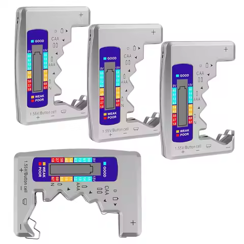 1PACK BT-886 Battery Tester Checker BatteryTester for Battery C D 9V AA AAA 1.5V -Sliver/BLACK