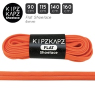KIPZKAPZ FS21 Orange 90cm 115cm 140cm 160cm - Flat Shoelaces Flat Shoelaces 6mm