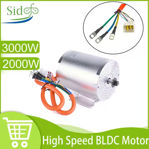 72V 3000W Brushless Motor Max 6700RPM Electric Scooter Motor DC 72V Go Kart Electric Motor with Temp