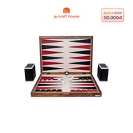 Maztermind backgammon Chess Set Premium Leather Wooden Chess Board - Luxury