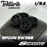 Spoon SW388 Resin Rims 1:64 Scale 9mm 10mm