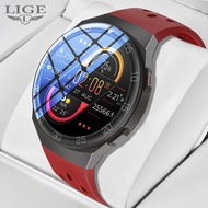 LIGE ใหม่สมาร์ทนาฬิกาผู้ชายแบบ Dial Full Touch Screen สร้อยข้อมือสมาร์ทกันน้ำสำหรับ Android IOS กีฬา Smartwatch Fitness Tracker นาฬิกาสมาร์ทวอทช์