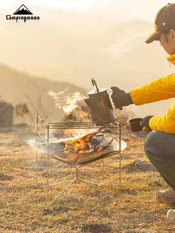 CAMPINGMOON Camping Firewood Stove,Campfire Warming,SOLO-A3 Fire Table,Outdoor Lightweight Portable 