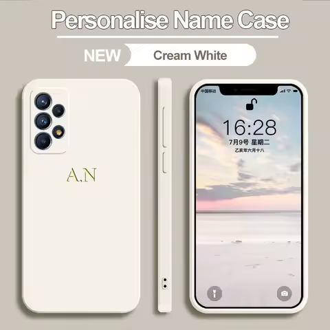 A53 5G A52 S Personalise Custom Name Letters Case For Samsung Galaxy A53 A52 A54 A34 A32 A13 A14 5G 
