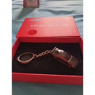 GANTUNGAN Nissan skyline GTR R34 black chrome keychain 87 scale