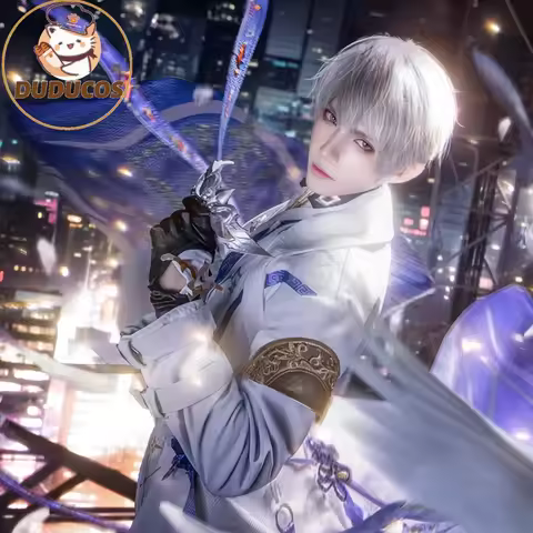 Love and Deepspace Xavier Lumiere Cosplay Costume Wig Shimmering Moonlight Uniform Earrings Hallowee