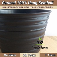 King Bee Flower Pot No. 25 Black - Diameter 25Cm