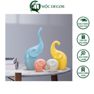 Decor Elephant Family Set of 4 Stylized Members Super Beautiful Modern Art Interior Space Decoration