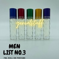 PERFUME PATI 7ML ROLL ON TESTER MEN NO.3