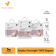Applecrumby® AirPlus Overnight Tape Diapers