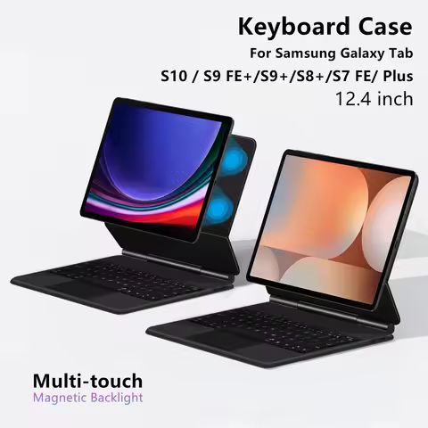 Keyboard Case For Samsung Galaxy Tab S10+ 12.4 S9+ S9 FE+ Plus S8+ S7 FE Magnetic Smart Keyboards Bo