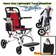 Lightweight Wheelchair travel Push Chair Ultra Light Weight Folding Foldable +/-7Kg plus Elderly Disabled