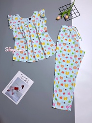 [HCM] Đồ bộ tole lanh nữ mặc nhà quần dài áo cánh tiên VNXK F21 SHOP5SAO (43-75kg)