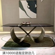 ‍🚢Marble Dining-Table Modern Minimalist Horse Belly-Shaped Home Dining Table Butterfly Feet Italian Minimalist High-End