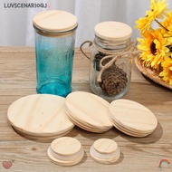 LUVSCENARIOGJ Mason Jar Lid Wooden Bottle Sealing Caps Compatible Canning Storage