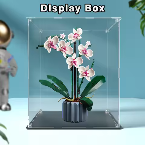 Acrylic Display Box for Lego 10311 Orchid Dustproof Clear Display Case (Lego Set not Included）