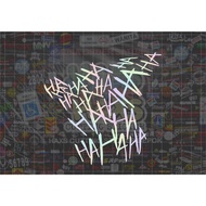 Cutting HAHAHA Joker Sticker Size 12 cm for Car Motorcycle