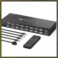 -Compatible KVM Switch KVM Switch 2 Monitors 4 Computers KVM Switch EU EU Plug