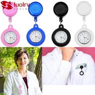 LUOLRV Pocket Watch Silicone Brooch Pin Quartz Clock Fob Watch