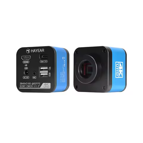 Hayear 4K 60FPS IMX585 Sensor UHD Measuring Digital Electronic Microscope Camera 8MP HDMI USB Type-C