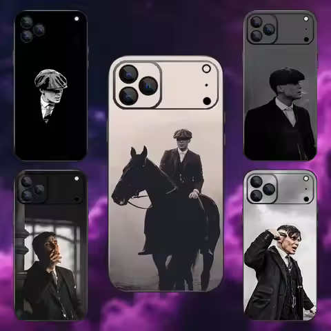 Movie P-Peaky B-Blinders Phone Case For iPhone 17,16,15,14,13,12,Pro,Max,Plus,E,SE4,Air,Mini Black S