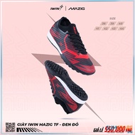 Giày Đá Bóng Iwin Mazig Đế TF Màu Đen Đỏ - Giày Thể Thao Cho Sân Cỏ Nhân Tạo
