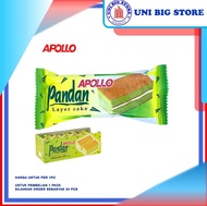 Apollo Layer Cake Chocolate Pandan Blueberry Strawberry 18 Gr Pc - Pandan