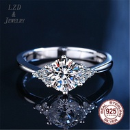L.Z.D Platinum Plated Eight Hearts Eight Arrows 2 Carat Mozambican Diamond Ring