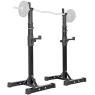 Pair of Adjustable Height 40"-66" Portable Dumbbell Racks Sturdy Steel Squat Rack Barbell Free Bench