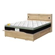 [特價]IHouse-品田 房間3件組(床頭箱、收納抽屜+掀床底、床墊) 雙大6尺梧桐