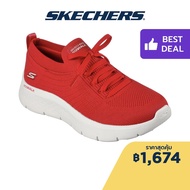 Skechers สเก็ตเชอร์ส รองเท้าผู้หญิง Women Early Morning Shoes - 124969-RED Air-Cooled Goga Mat Flex Pillars Machine Washable Ortholite Ultra Go
