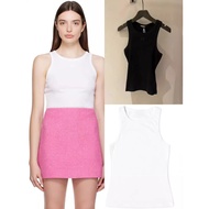 GANNI Niche Butterfly Pattern Embroidered Thin Tank Vest Slim-fit All-match Inner Top