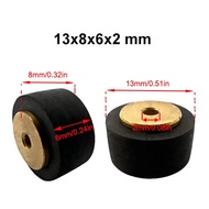 1pc 13x8x6x2 Copper Core Rubber Pinch Roller Belt Pulley For Sharp 700 777 800 Sanyo 4500 Audio Radi
