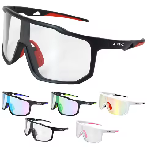 Photochromic Cycling Sunglasses UV400 Mens Women Pickleball Glasses Riding MTB Bike Baseball Safety 