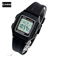 Velashop นาฬิกาข้อมือผู้ชายคาสิโอ ดิจิตอล Casio Digital สีดำ สายเรซิน รุ่น F-201WA-1ADF F-201WA-1A F