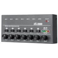 (CSID) {0} Mini Audio Mixer KTV Karaoke 6 Channel Professional Stereo Sound Mixer Ultra Low Noise 6 