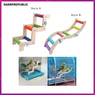 [Sharprepublic] Bird Cage Ladder Bird Perches for Cage Cage Accessories Wood Parrot Climbing Ladder 