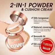 O.two.o 2-in-1 Powder Air Cushion Cream Waterproof Makeup Sweatproof No Removal Lasting U0w2