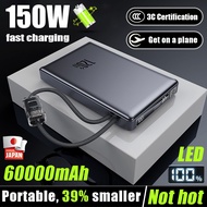 150W 60000mah ccc certified power bank 3c slim magnetic vention powerbank fast charging iphone tripl