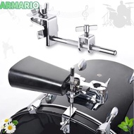 IARMARIOQR Drum Cowbell Clamp, Percussion Accessory Bass Jazz Drum Parts Drum Cowbell Bracket Mount,
