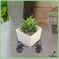 [ Pot Rolling Plant Stand Holder with Plant Tray Roller for Home Garden Accessories