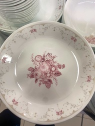 Corelle 4 Pcs Vitrelle Tempered Glass Bread and Butter Plate / Dessert Plate / Pinggan Kuih bunga  blooming pink