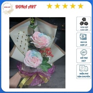 [ẢNH THẬT ] Bó hoa sáp thơm  bó hoa kim tuyến 1 bông và 3 bông  5 bông DONA ART  ST 01  làm quà tặng