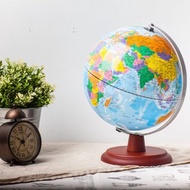 SKYGLOBE 10吋行政藍色海洋木質底座地球儀-共2款(附燈/無燈)