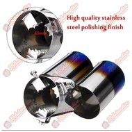 Variasi Ujung Pipa Knalpot Mobil Tip Mufler cabang 2 corong stainless