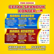 NEW DESIGN PULSA CONTER BANNER 310 GSM THICK